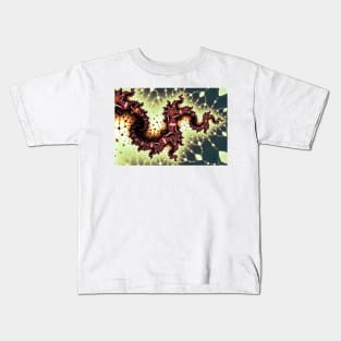 Abstract Fractal Dragon Pattern Kids T-Shirt